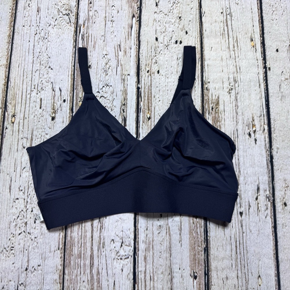 Harper Wilde Bliss Triangle Bralette Ultra-Soft Lightweight Black Sz Large EUC